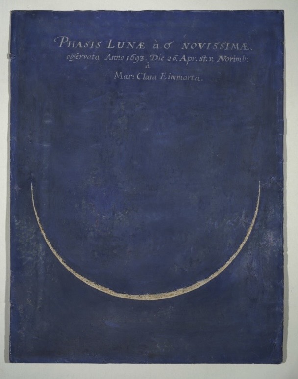 Maria Clara Eimmart, Second Phase of the Moon, 1693